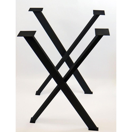 Подстолье X образное в стиле Лофт - черное