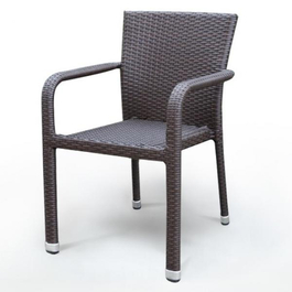 Плетеный стул из искусственного ротанга Brown